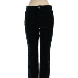 J Jill Luxe Velveteen-Stretch High-Rise Jeans. Dark Green/Black Women's Size 6P.